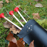Vah Quiver For Long Arrows with red ripped safety arrows inside