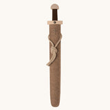 Vah Viking Wooden Sword Set with Felt Sheath 65cm pictured on a plain background