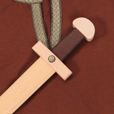 Close up of handle detailing on the Vah Viking Wooden Sword
