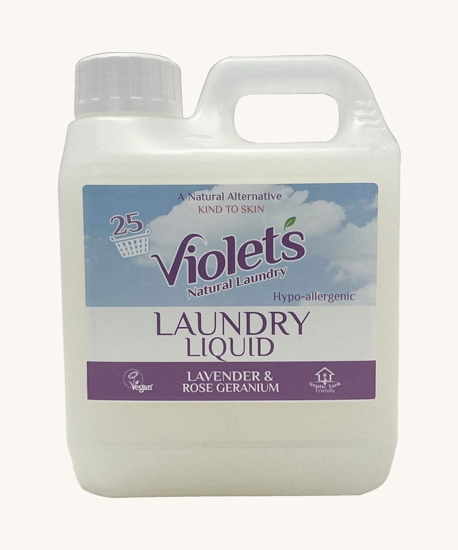 The Violet's hypo-allergenic, lavender scented laundry liquid.