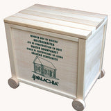 Walachia Vario Massive Box Wooden Building Set containing 418 Pieces.  This modular wooden building block system is perfect for those who enjoy a challenge. The sets are available in various sizes at Babipur.  