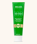 A limited edition 100 year celebratory green and gold tube of Weleda skin food in 100ml