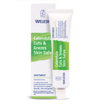 The Weleda Cuts & Grazes Calendula Skin Salve in a white and green tube is a great addition to your natural First Aid Kit. Suitable for minor wounds, cuts and grazes.