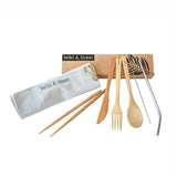 Wild & Stone Reusable Bamboo Picnic Cutlery Set