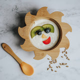 Wild & Stone Bamboo Bowl and Spoon Sunshine - Blue