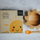 Wild & Stone Bamboo Bowl and Spoon Sunshine - Blue