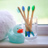 Wild & Stone Children's Bamboo Toothbrush - 4 Pack - Aqua
