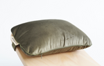 The Extra Large Wobbel Board pillow accessory in velvety aventurine green, made from organic cotton.
