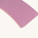 Closeup of the recycled felt backing on the Wobbel Starter Board, in Wild Rose pink.