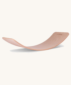 The Wobbel Board XL, the largest Wobbel balance board made from beech wood, with no felt backing.
