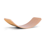 Wobbel Original Beech Wood balance board with cork on a white background