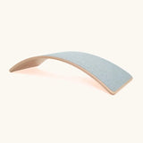 Wobbel wooden start board with a grey moonstone felt underneath