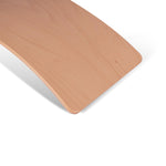 Close up of Wobbel Starter Beech Wood wobble board on a white background