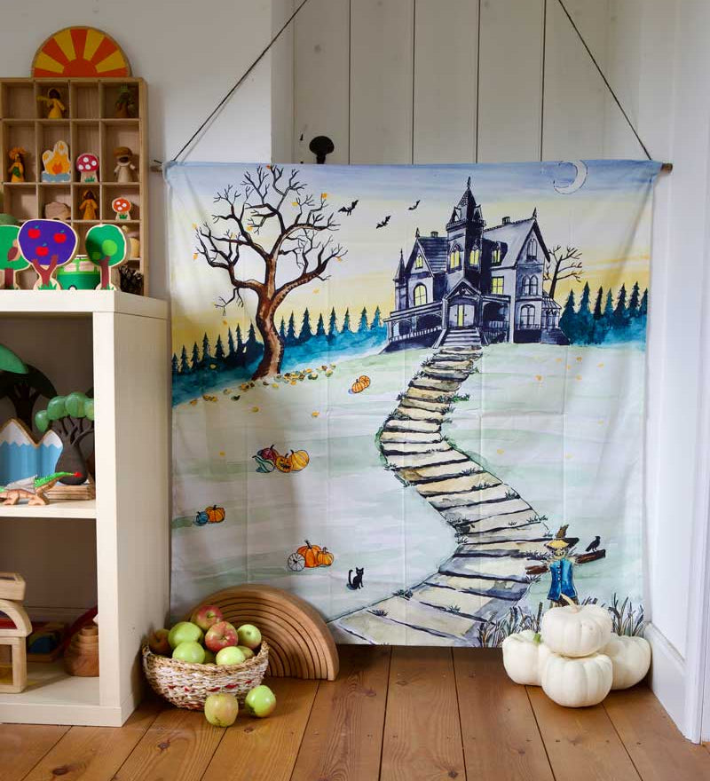 on painted white wooden background