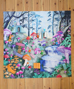 Wonderie Play Cloth with a Enchanted Toadstool Forest design.