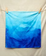 Wonderie organic cotton plain play cloth in azure blue.