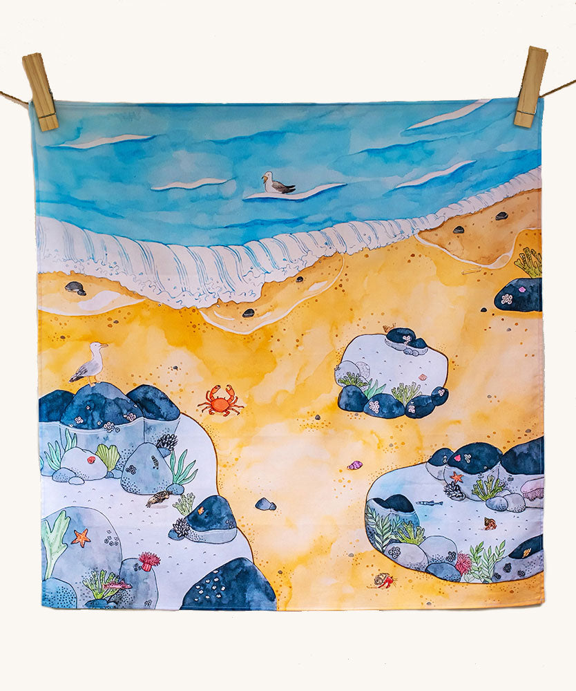 Wonderie Rock Pool Life Play Cloth.