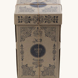 The cardboard gift box that the Wooden Story Rainbow Stacker on a plain background.