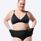A closer view of the WUKA Stretch Boxer Shorts Heavy Flow - Black