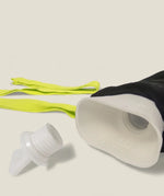 Wuka wearable hot water bottle showing a close up of the cap opened