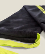 Wuka wearable hot water bottle showing a close up of the soft fleece sleeve