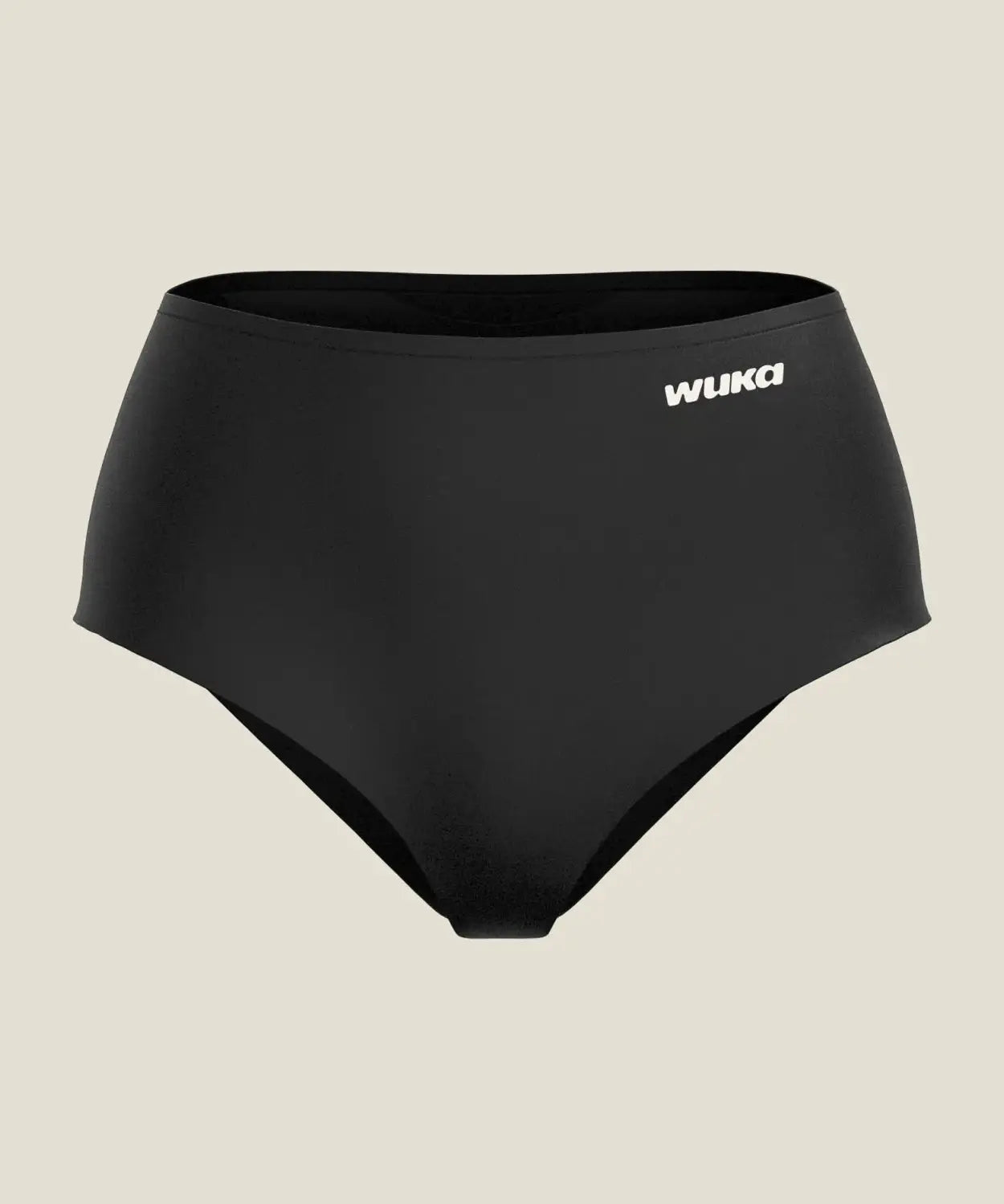 Wuka seamless stretch high waisted period pants with white branding on the side