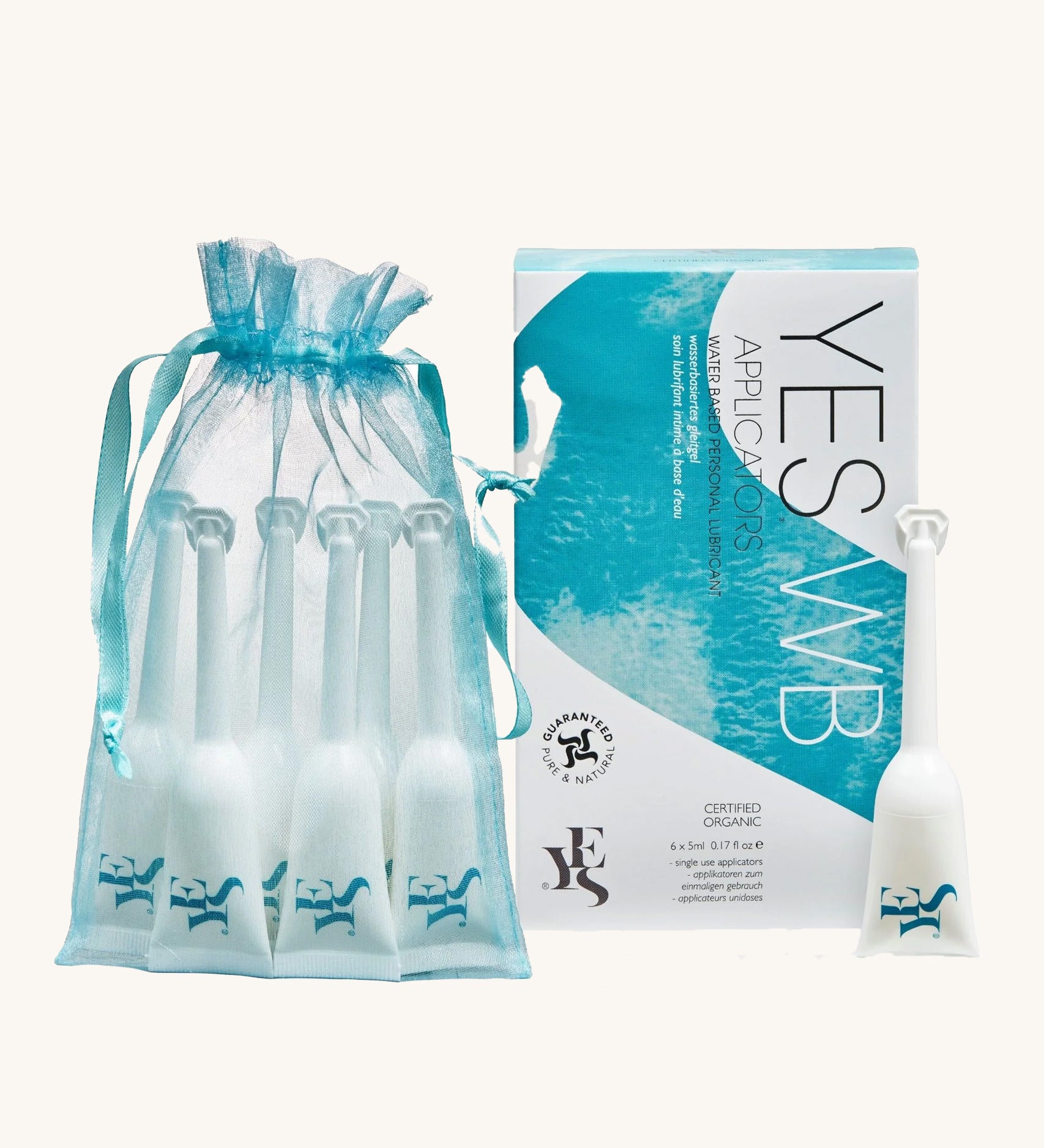 Yes Organic Water-Based Lubricant - 6 Pack Applicator Babipur Yes Organic Water-Based Lubricant - 6 Pack Applicator Babipur