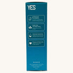 YES water-based organic personal lubricant, showing the side of the box.