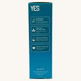 YES water-based organic personal lubricant, showing the side of the box.