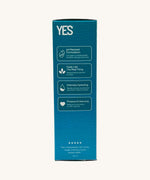 YES water-based organic personal lubricant, showing the side of the box.