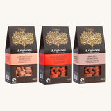 Zaytoun Fairtrade Palestinian  Almonds in 3 different flavours, caramelised, chilli and smoked. We are proud stockists of Zaytoun olive oil and produce here at Babipur. 