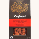 Zaytoun Fairtrade Palestinian roasted chilli Almonds. We are proud stockists of Zaytoun olive oil and produce here at Babipur. 